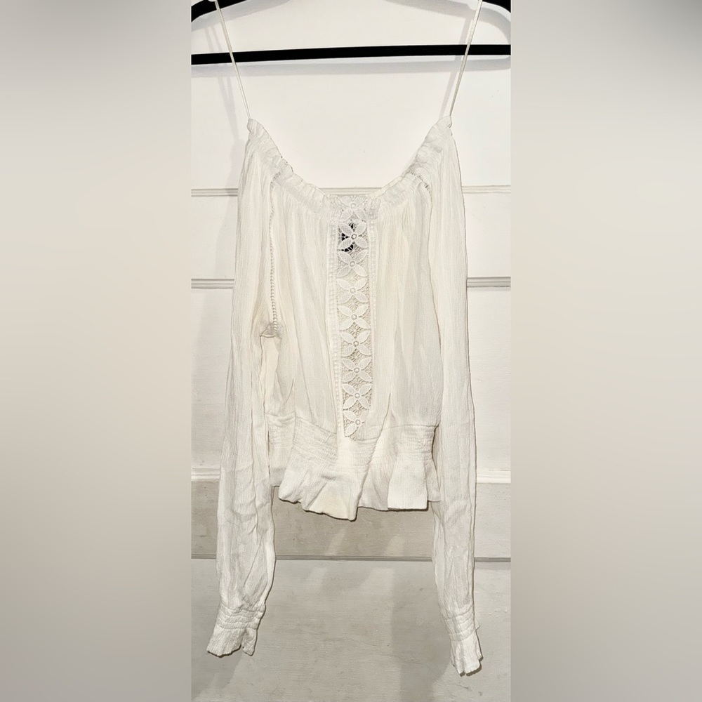 Off the Shoulder White Blouse